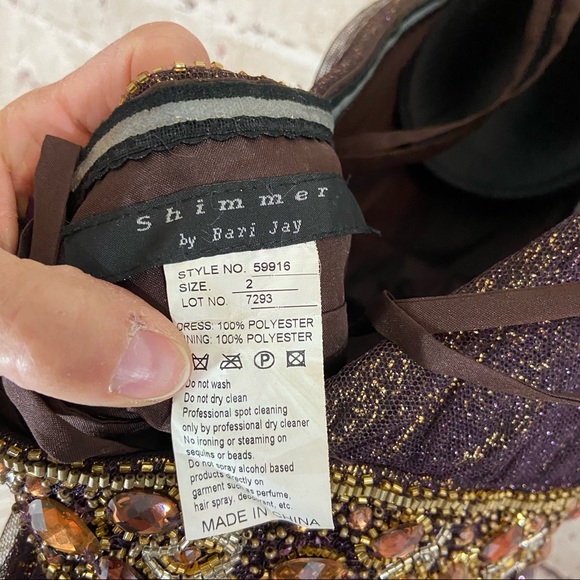 Shimmer by Bari Jay sparks halter prom homecoming dress size 2 - Picture 5 of 12